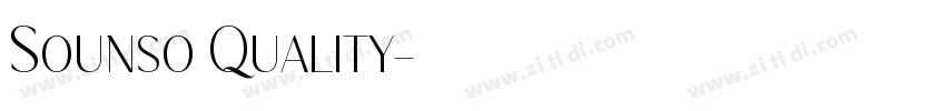 Sounso Quality字体转换